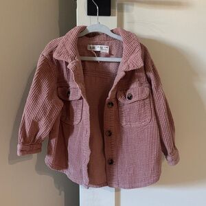 Zara Kids Dusty Pink Corduroy Jacket